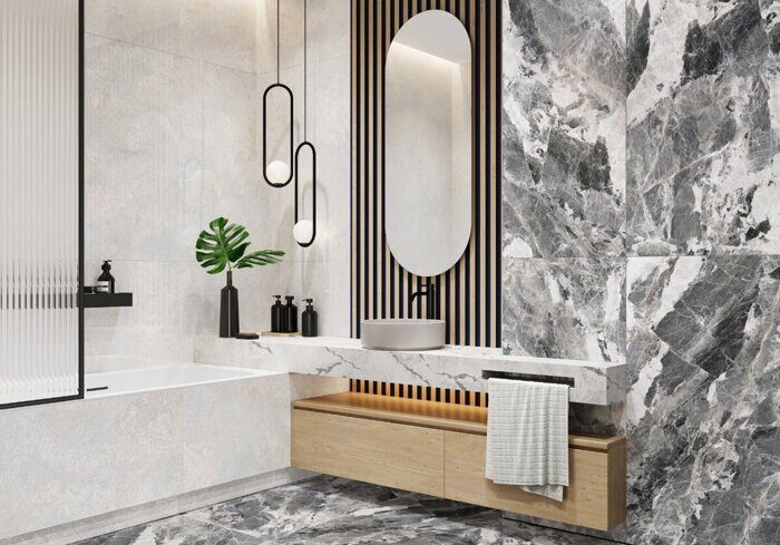 Lavaredo New Trend керамогранит серый полированный 120х60см