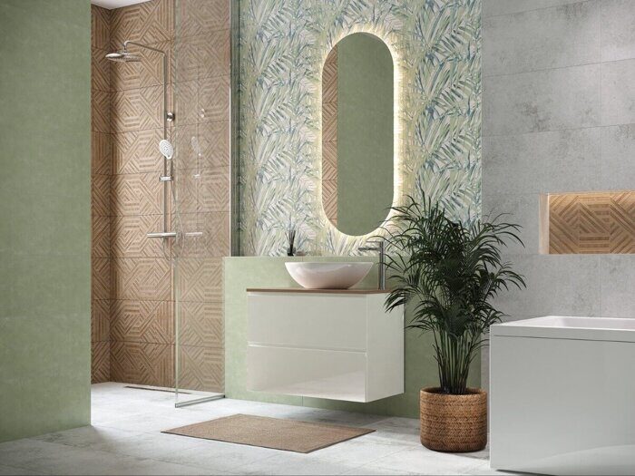 Frosty A17557 настенная плитка зеленая матовая 30х60см Cersanit