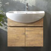 Wing 600-2-0 тумба подвесная дуб золотой для ванной комнаты с умывальником Балтика 60