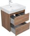 Nova Lite 60 тумба дуб шоколадный для ванной комнаты 2 ящика с раковиной-столешницей Латина 60 Aquanet
