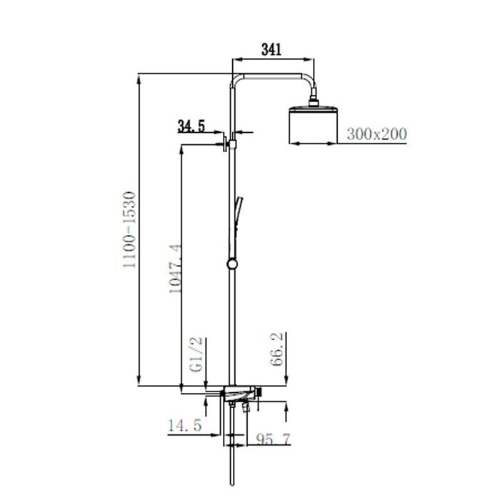 Raglo R60.24.06 Душевая система, черный