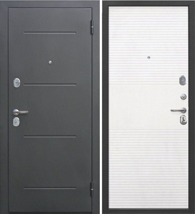 Гарда Серебро 7,5 дверь входная Антик серебро, Белый ясень