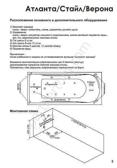 Атланта BAS ванна акриловая прямоугольная 170х70 см с каркасом