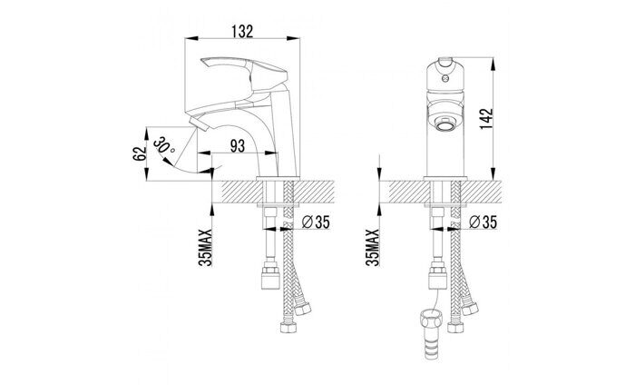 Plus Strike LM1116C смеситель для раковины и биде с гигиеническим душем, хром Lemark