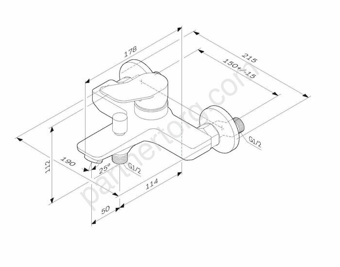 X-Joy белый смеситель для ванны и душа AM.PM F85A10033 Распродажа