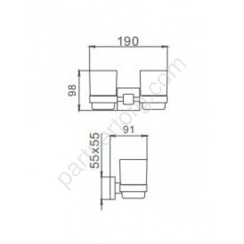 Frap F30308 стаканы для ванной сатин