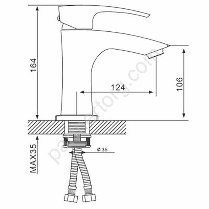 Gappo G1007-66 смеситель для раковины черный