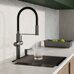 Ikon Iddis смеситель для кухни гибкий излив с фильтром графит черный IKNGMFFi05
