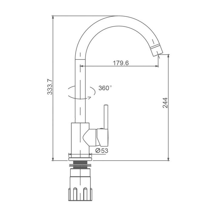S201.40.03 Splenka Смеситель для кухни, сатин золотой