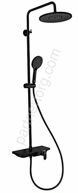 Gappo G2495-5 душевая стойка со смесителем черная