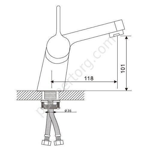 Chanel Gappo G1204 смеситель на борт ванны или раковину с лейкой