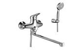 Luna LM4157C смеситель для ванны и душа с плоским поворотным изливом, хром Lemark