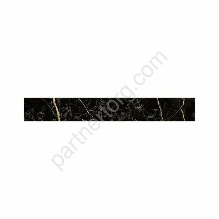 Charme Extra Floor Project натуральный ректификат плинтус керамический чёрный Italon 7,2x60см