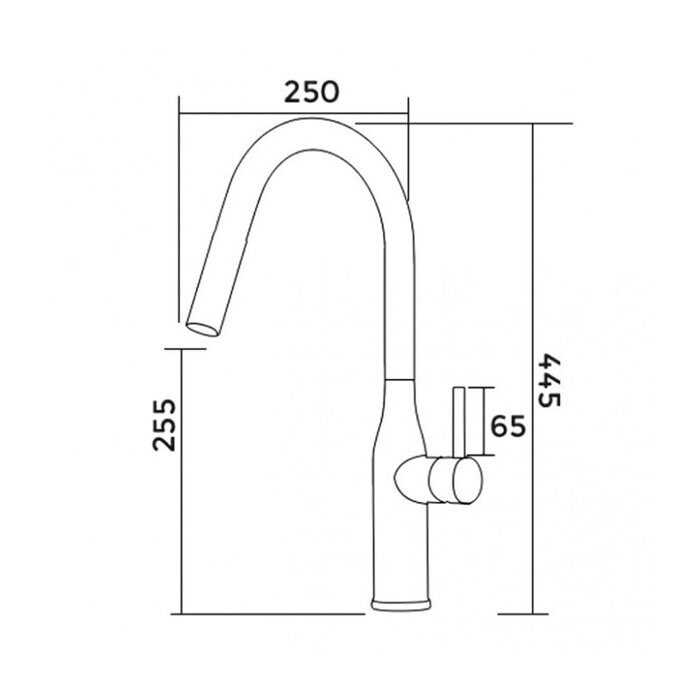 Gappo G4398-45 смеситель для кухни с выдвижным изливом сатин