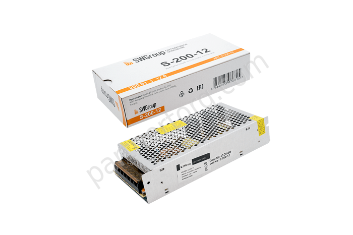 Блоки питания сетка, 200 W, 12V, S-200-12