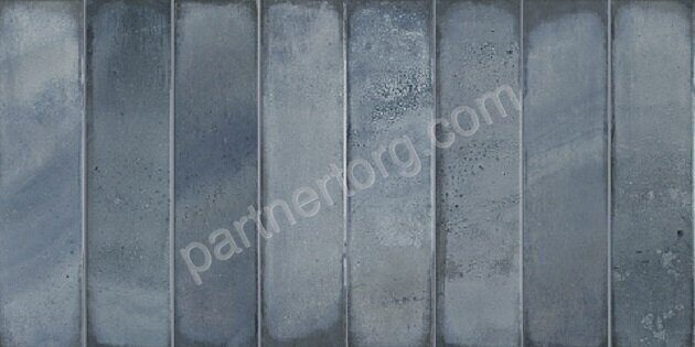 Bricks Azul настенная плитка синяя глянцевая 31х63см Azori