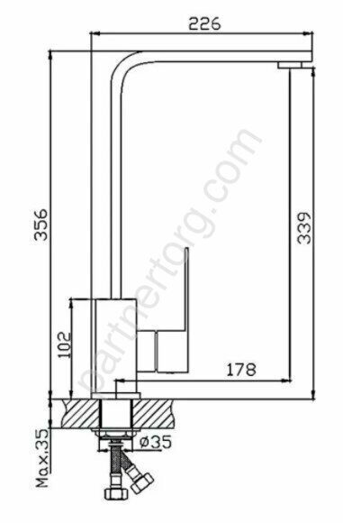 HB70803-7 Haiba смеситель для кухни высокий черный