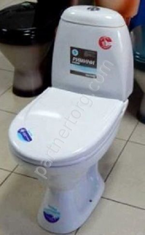 Римини  Santek унитаз компакт, косой выпуск,  с сидением дюропласт