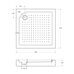 BelBagno TRAY-BB-A-90-15-W квадратный душевой поддон акриловый, 90х90х15 см, белый