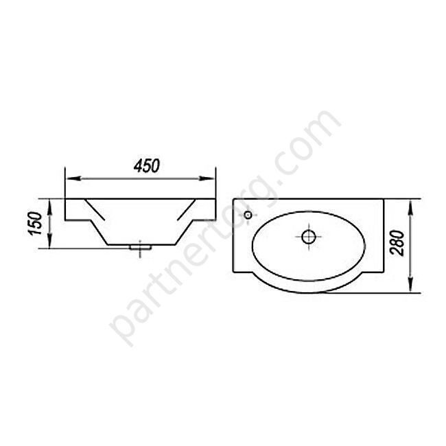 Форум 45см умывальник белый Santek