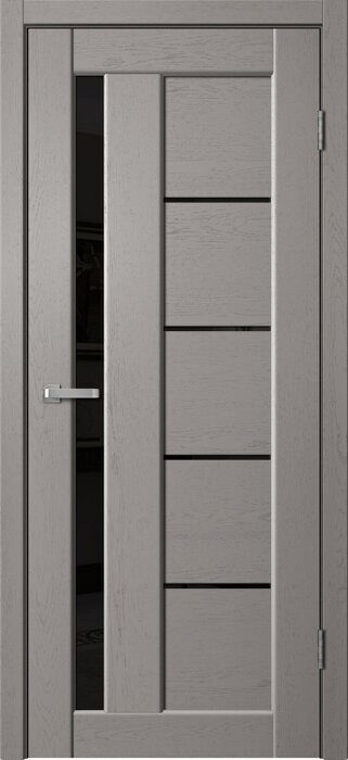 ST03 Skin Doors FlyDoors дверь межкомнатная Grey soft чёрное стекло