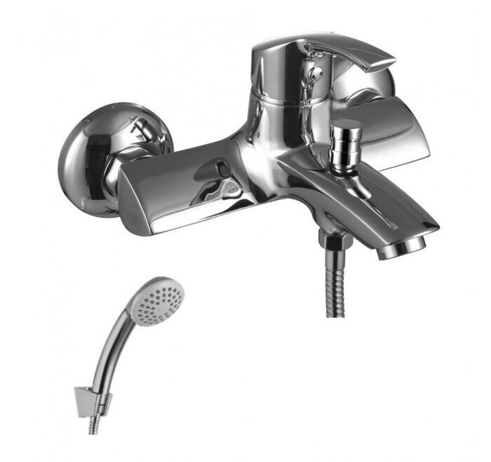 Plus Strike LM1102C смеситель для ванны и душа с коротким фиксированным изливом, хром Lemark
