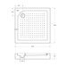 BelBagno TRAY-BB-A-80-15-W квадратный душевой поддон акриловый, 80х80х15 см, белый
