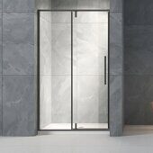 Veconi VN34B-110-01-C7 душевая дверь распашная 110х195 см, профиль черный