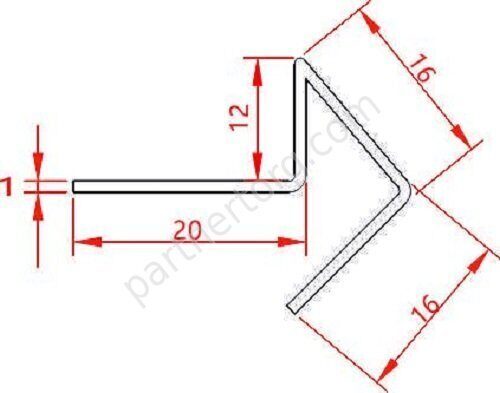 Tile Trim Silver вставка полированная Juliano SL021 16х12мм