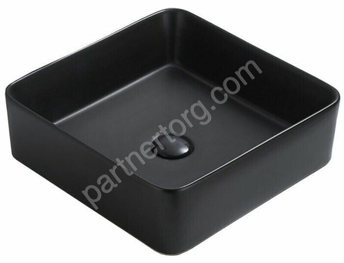 Azario черная раковина настольная 41,5х41,5х13,5см AZ-7050DMB