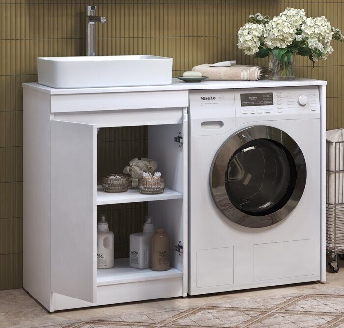 Urban 600-2-0 тумба для ванной комнаты со столешницей 120см над стиральной машиной