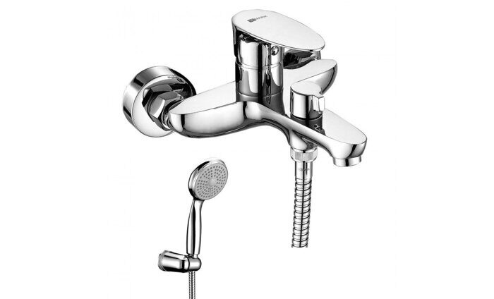 Nero LM0214C смеситель для ванны и душа с коротким изливом, хром Lemark