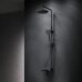 Душевая система стойка с тропическим душем, смесителем, изливом чёрный, F0780722 Like AM.PM