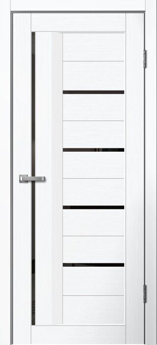 S03 ПО Skin Doors FlyDoors дверь межкомнатная белая чёрный пластик