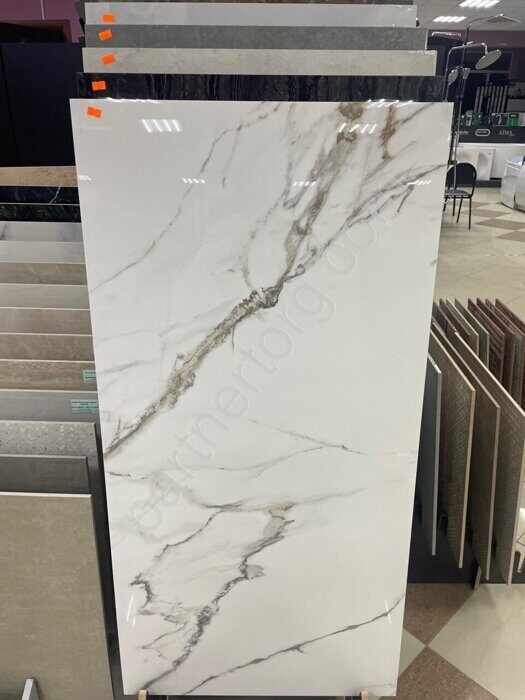 Alicante ST215 керамогранит полированный белый 120х60 см