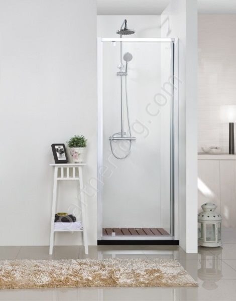 Drop Bravat стеклянная душевая дверь в нишу 1000x2000, одна распашная дверь Easy clean glass