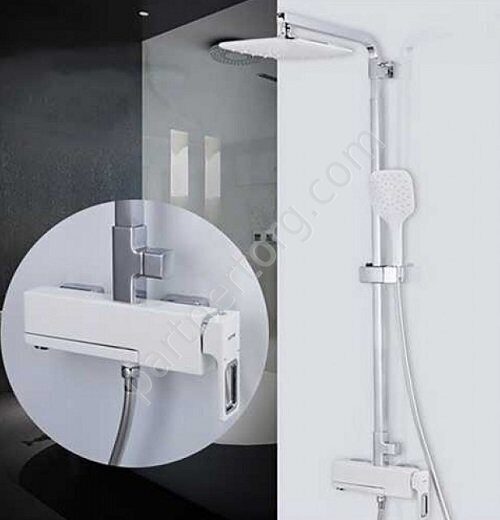 Futura Gappo G2417-8 душевая система с верхним душем белый хром