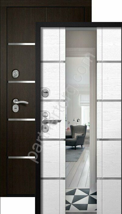 Кассиопея входная стальная сейф-дверь с зеркалом