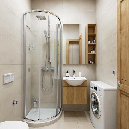 изображение Узкой ванной комнаты