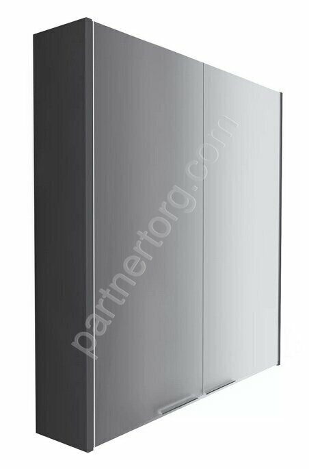 Gaula 60 2д шкаф подвесной зеркальный черный