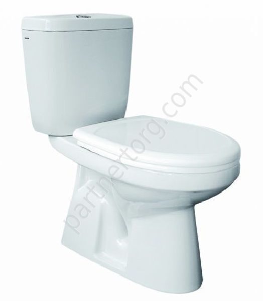 Анимо выпуск в пол унитаз компакт белый Santek с сидением