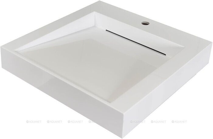 Блюз 50 раковина из литьевого мрамора для монтажа над стиральной машиной Aquanet