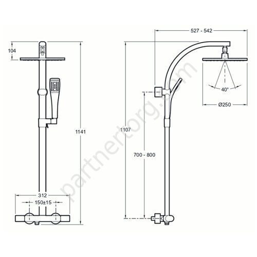 Talan душевая система Jacob Delafon