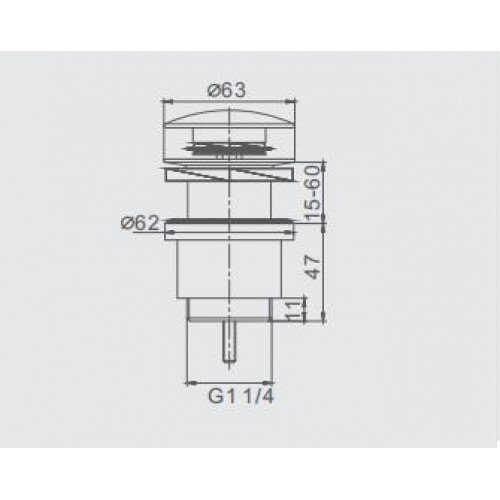 Frap F62 донный клапан хром