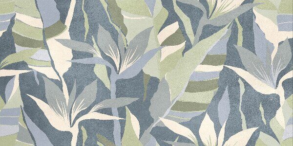 Dominica синий тропики керамическая плитка матовая 60х30см Global Tile