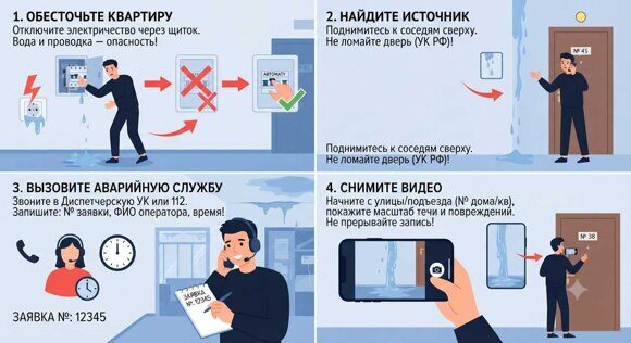 инструкция пошаговая если затопили квартиру