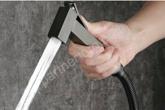 Встраиваемый гигиенический душ, цвет  оружейная сталь Gappo G7217-9