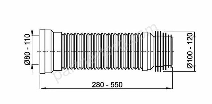 Гофра для монтажа унитаза AlcaPlast A97