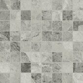 Charme Extra Silver Mosaico суперполированная мозаичная плитка серая Italon 29,2x29,2см