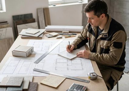 Как рассчитать количество керамогранита на пол и стены: формула, запас на подрезку, примеры